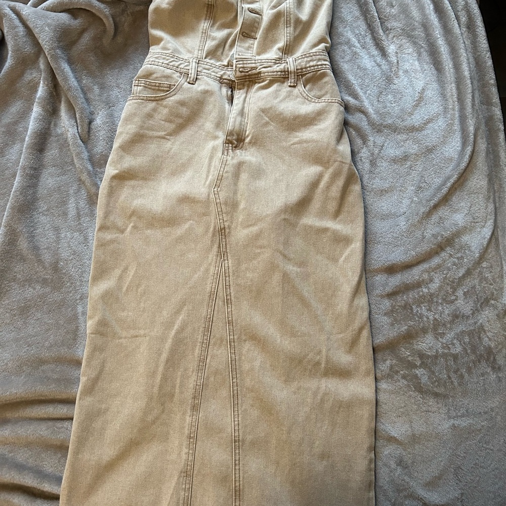 Tan Denim Dress